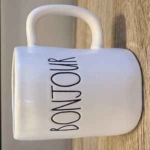 🍀Rae Dunn Bonjour Mug in White